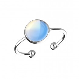Кольцо с голубым Лунным камнем