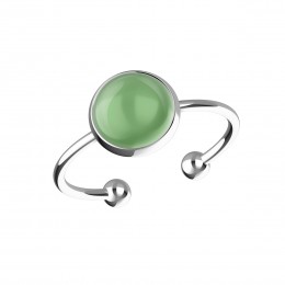 Кольцо с зеленым Нефритом
